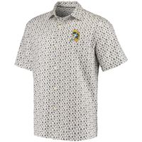 Men's Tommy Bahama White Green Bay Packers Baja Mar Throwback Woven Button-Up Shirt