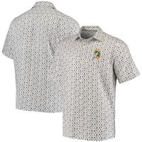 Men's Tommy Bahama White Green Bay Packers Baja Mar Throwback Woven Button-Up Shirt