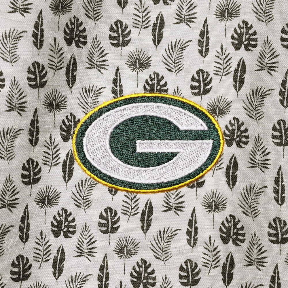 Green Bay Packers Tommy Bahama Baja Mar Woven Button-Up Shirt - White