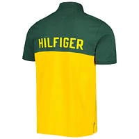 Men's Tommy Hilfiger Gold/Green Green Bay Packers Color Block Polo