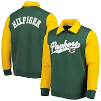 Tommy Hilfiger vert/doré Green Bay Packers Sweat-shirt Aiden Quarter-Zip pour homme