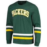 T-shirt à manches longues Tommy Hilfiger vert/or Green Bay Packers Nolan pour hommes