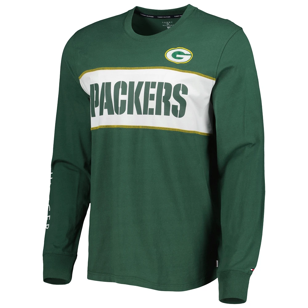 T-shirt à manches longues Tommy Hilfiger Green Bay Packers Peter Team vert pour homme