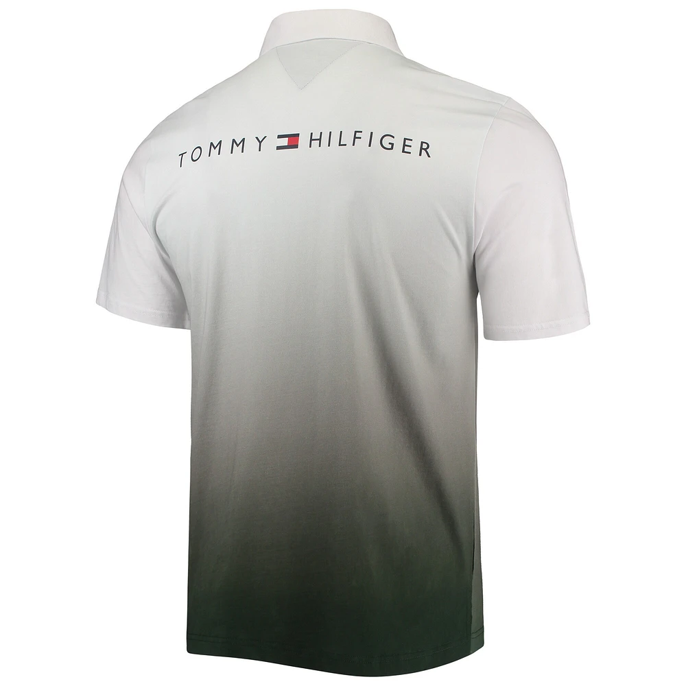 Men's Tommy Hilfiger White/Green Green Bay Packers Rory Quarter-Zip Polo