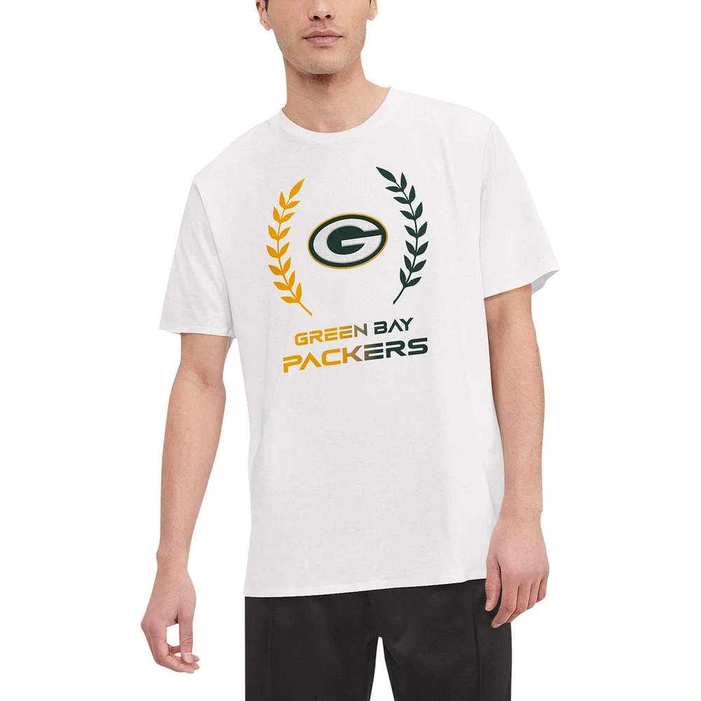 T-shirt Tommy Hilfiger White Green Bay Packers Miles pour hommes