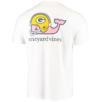 Men's Vineyard Vines White Green Bay Packers Big & Tall Helmet T-Shirt