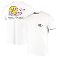 Men's Vineyard Vines White Green Bay Packers Big & Tall Helmet T-Shirt