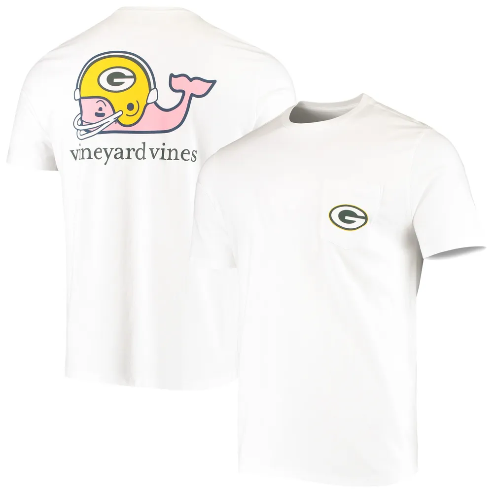 Youth Vineyard Vines White Cleveland Browns Whale Helmet Pocket T-Shirt Size: Medium