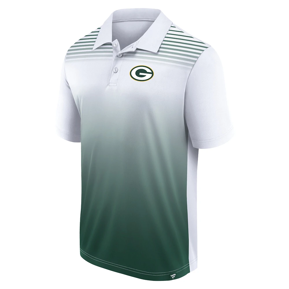 Men's White/Green Green Bay Packers Sandlot Game Polo