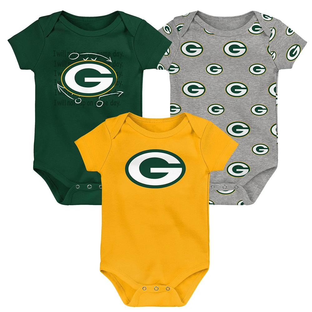 Newborn & Infant Green Bay Packers Team Starter 3-Pack Bodysuit Set