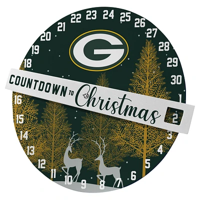 Panneau mural Pegasus Green Bay Packers, compte à rebours jusqu'à Noël