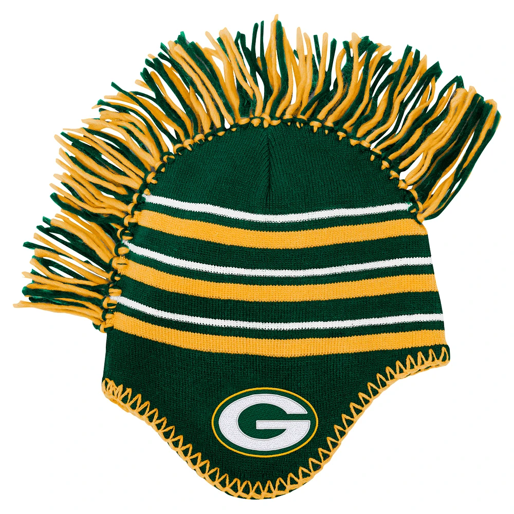 Preschool Green Green Bay Packers Mohawk Stripe Knit Hat