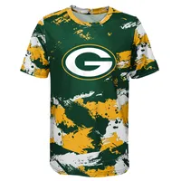 T-shirt préscolaire vert/doré Green Bay Packers juvénile à motif croisé