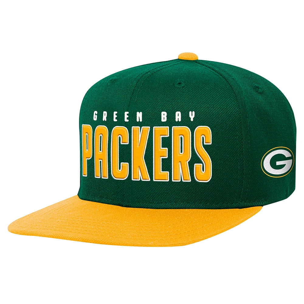 Casquette Snapback vert/or préscolaire Green Bay Packers Lock Up