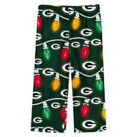 Ensemble pyjama à manches longues Garland Holiday de deux pièces pour enfants d'âge préscolaire des Green Bay Packers