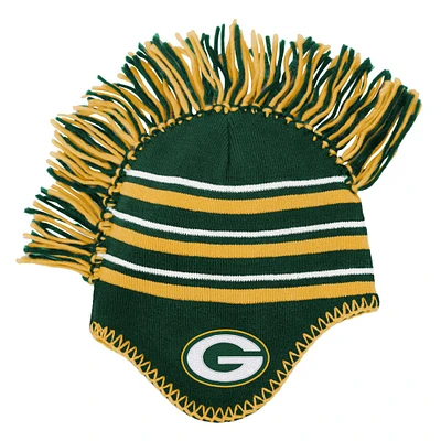 Bonnet en tricot à rayures Mohawk Green Bay Packers pour enfants d'âge préscolaire