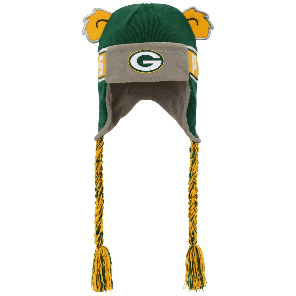 Preschool Green Green Bay Packers Wordmark Ears Trooper Knit Hat