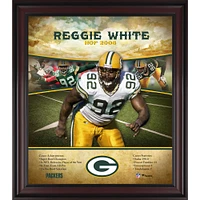 Profil de carrière du Temple de la renommée de Reggie White Green Bay Packers encadré 15" x 17"
