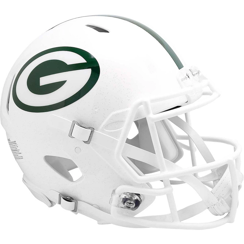 Riddell White Green Bay Packers 2024 Casque authentique à vitesse alternative sur le terrain