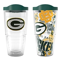 Tervis Green Bay Packers NFL Lot de 2 allover et emblème