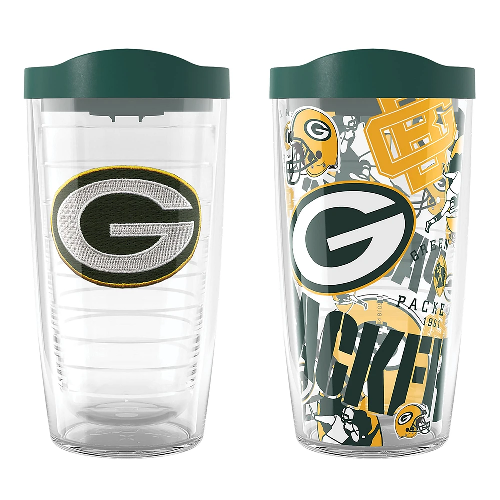 Tervis Green Bay Packers Two-Pack 16oz. Allover Classic Tumbler Set