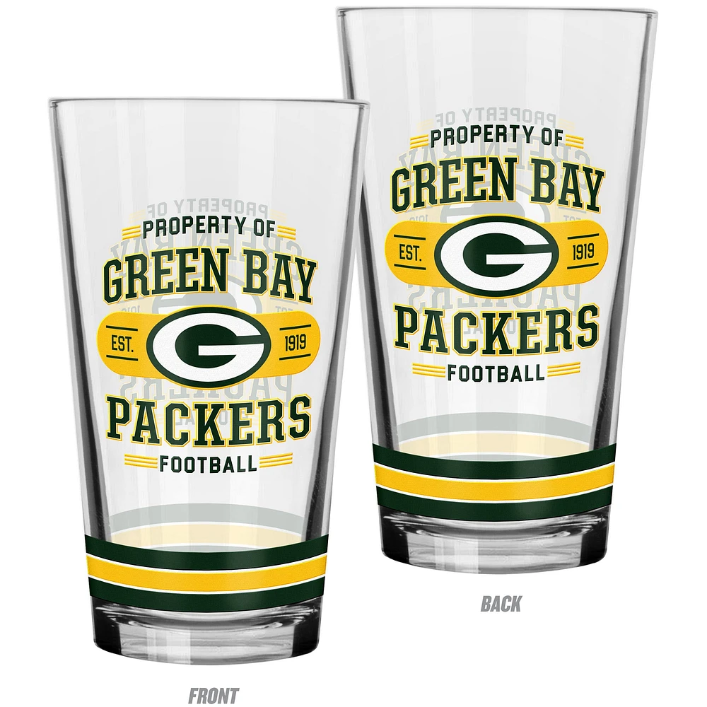 The Sports Vault Ensemble de 2 verres à mélanger Green Bay Packers