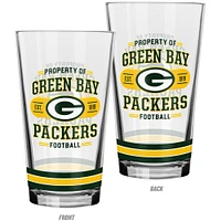 The Sports Vault Ensemble de 2 verres à mélanger Green Bay Packers
