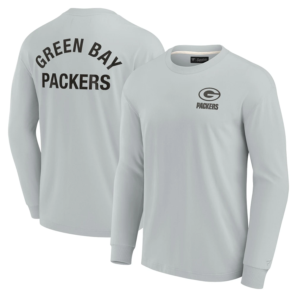 T-shirt unisexe fanatiques gris Green Bay Packers Elements super doux à manches longues