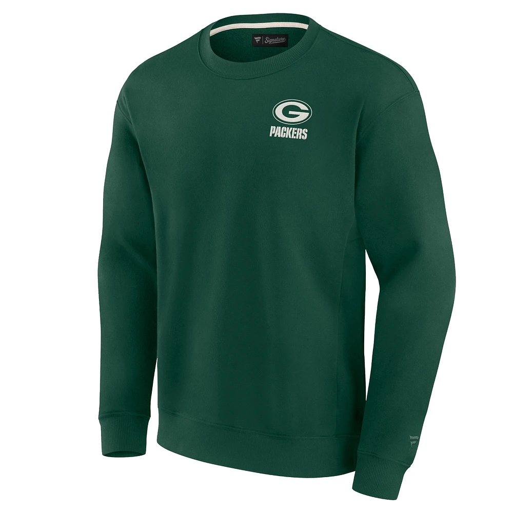 Unisex Fanatics Green Bay Packers Super Soft Pullover Crew Sweatshirt