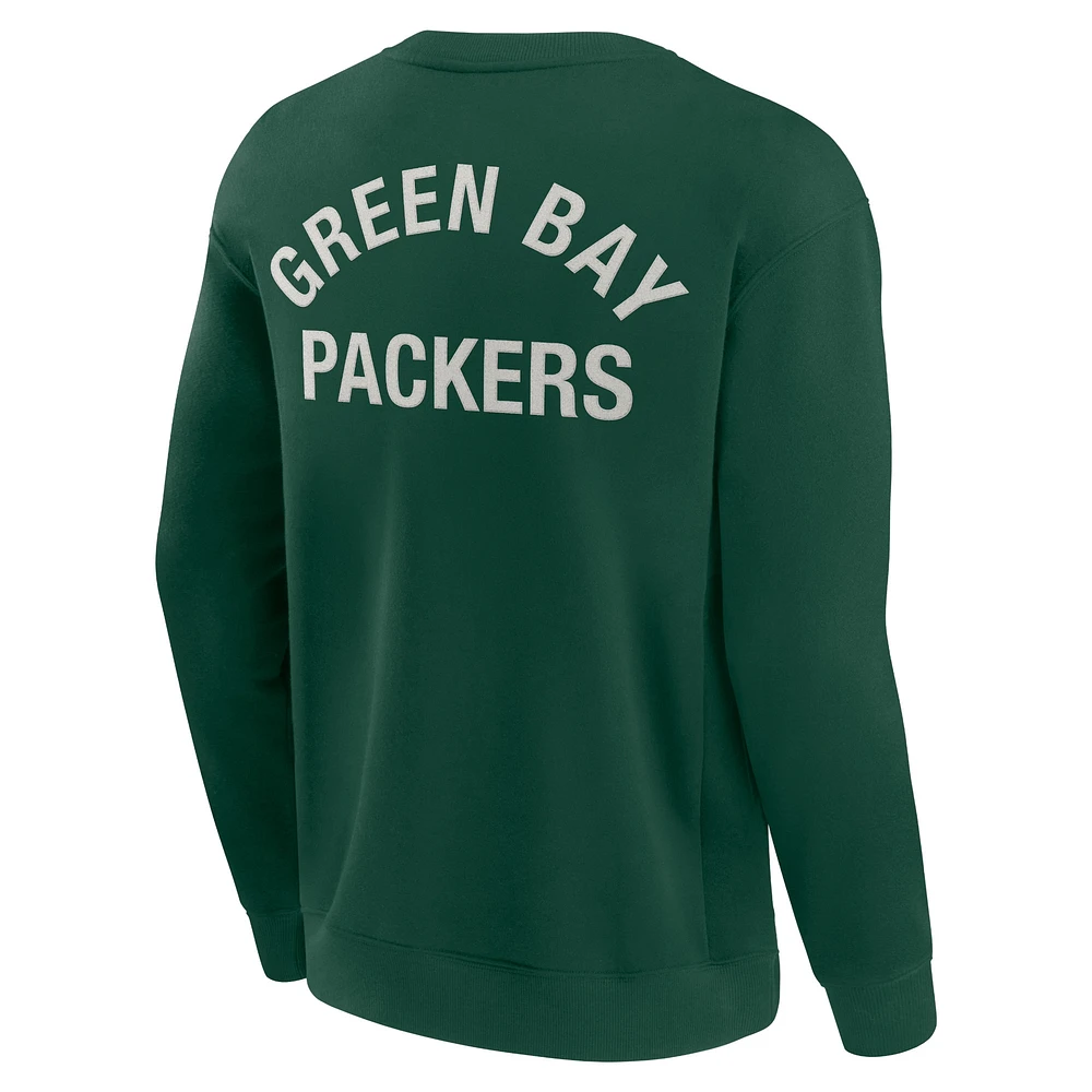 Unisex Fanatics Green Bay Packers Super Soft Pullover Crew Sweatshirt