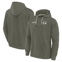 Sweat à capuche unisexe Fanatics Olive Green Bay Packers Elements en polaire super douce