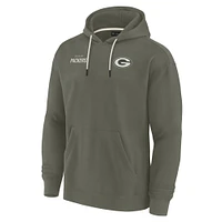 Sweat à capuche unisexe Fanatics Olive Green Bay Packers Elements en polaire super douce
