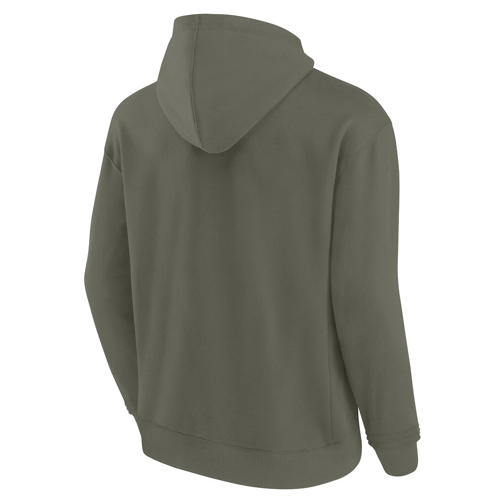 Sweat à capuche unisexe Fanatics Olive Green Bay Packers Elements en polaire super douce