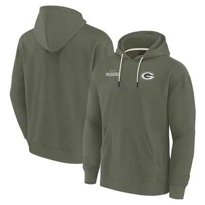 Sweat à capuche unisexe Fanatics Olive Green Bay Packers Elements en polaire super douce