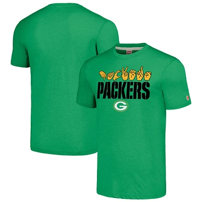 T-shirt unisexe hommage vert Green Bay Packers The NFL ASL Collection par Love Sign American Language