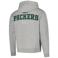 Sweat à capuche unisexe Hugo Boss Heather Grey Woodson Tri-Blend des Packers de Green Bay