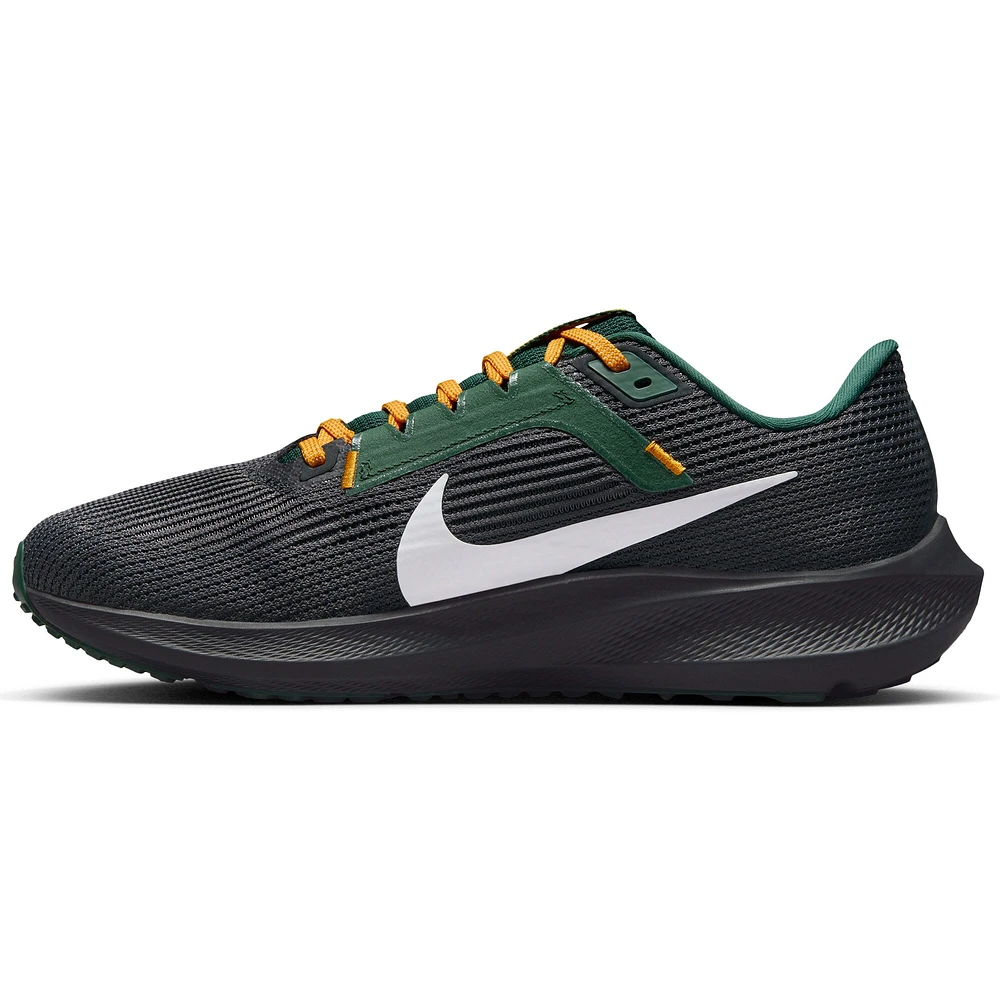 Unisex Nike Anthracite Green Bay Packers Zoom Pegasus 40 Running Shoe