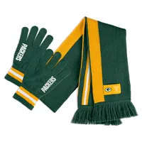 Lids Green Bay Packers WEAR by Erin Andrews Scarf and Glove Set