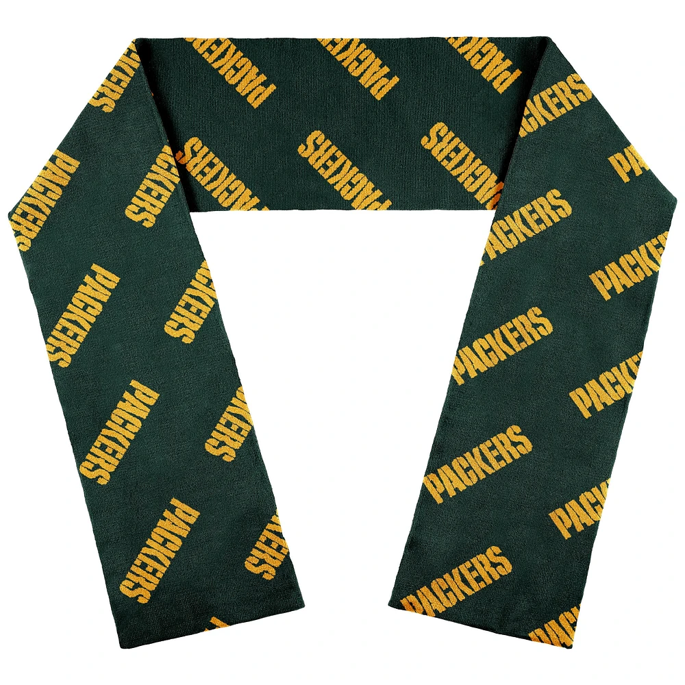 WEAR by Erin Andrews Green Bay Packers Team Wordmark Scarf