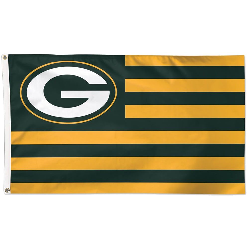 WinCraft Green Bay Packers 3' x 5' Americana Stars & Stripes Deluxe Flag