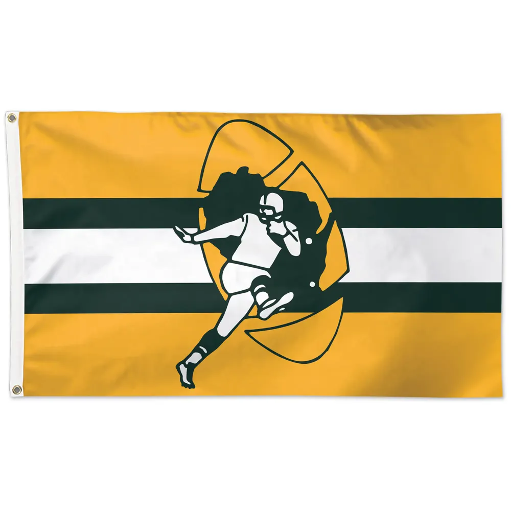 WinCraft Green Bay Packers 3' x 5' Drapeau unilatéral avec logo historique