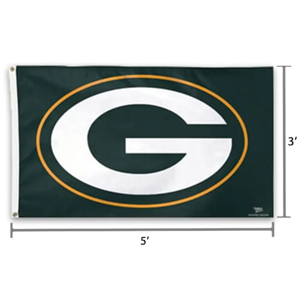 WinCraft Green Bay Packers Deluxe 3' x 5' Logo Flag