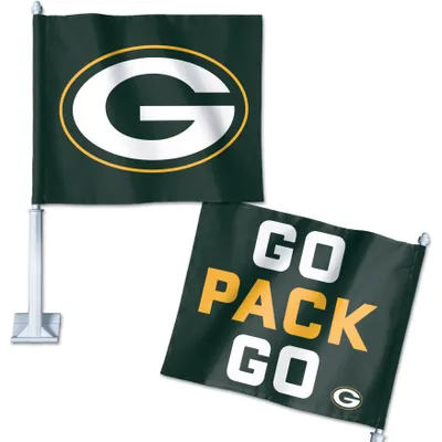 Green Bay Packers WinCraft Double-Sided Slogan Car Flag