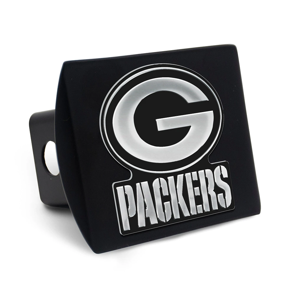 Housse d'attelage WinCraft Premium en métal chromé avec logo des Packers de Green Bay