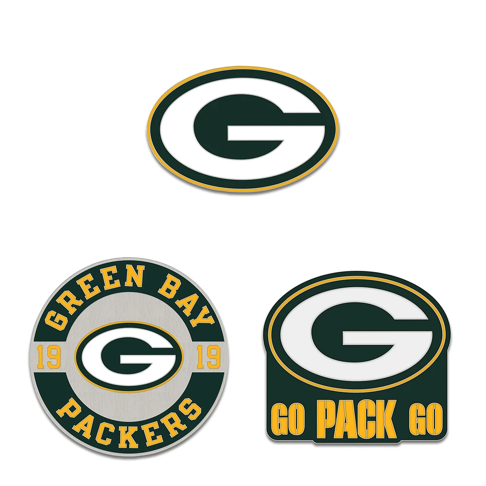 WinCraft Green Bay Packers Three-Piece Collector Pin Set