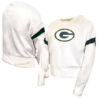 Sweat-shirt en polaire grande taille pour femmes Fanatics White Green Bay Packers