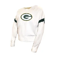 Sweat-shirt en polaire grande taille pour femmes Fanatics White Green Bay Packers
