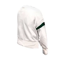Sweat-shirt en polaire grande taille pour femmes Fanatics White Green Bay Packers