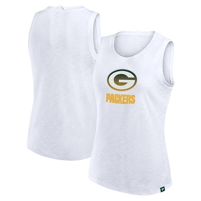 Débardeur flammé blanc Green Bay Packers Fanatics pour femme