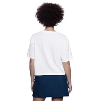 Women's Starter  White Green Bay Packers Play the Ball Boxy Cropped T-Shirt